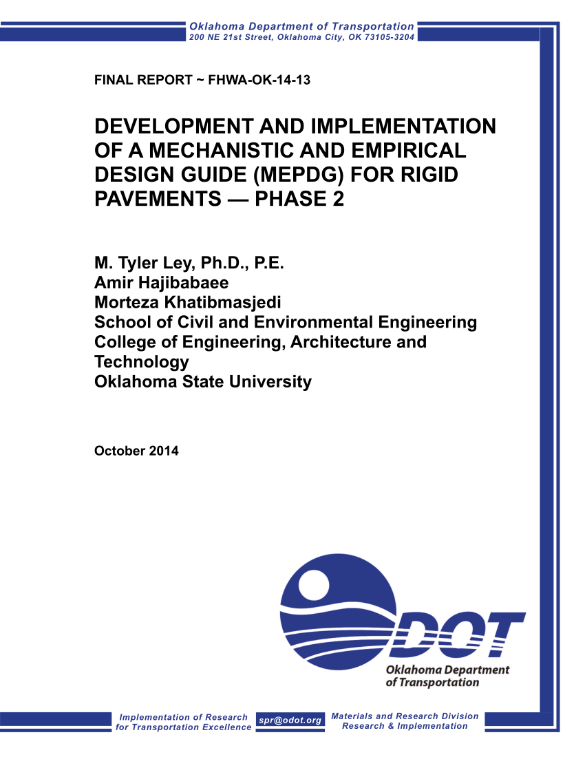 mepdg pavement design