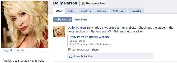 dolly parton fan club website