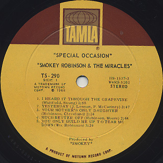 smokey robinson and the miracles special occasion rar file